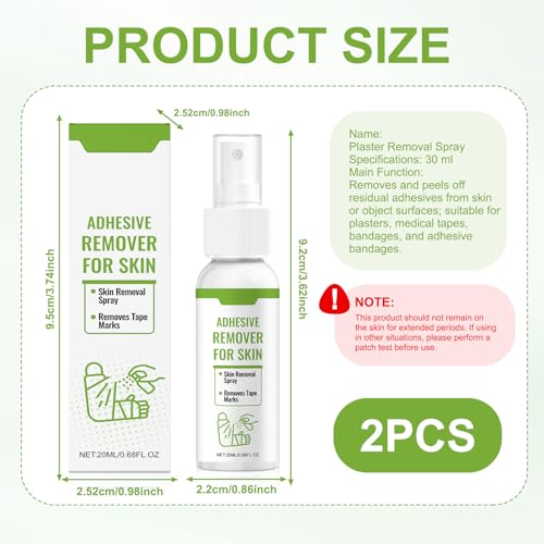 Pflasterentferner Spray Klebereste Entferner Pflasterspray Wird zum Entfernen von Klebstoffen wie Verbänden Latex Gaze usw Verwendet(40ml)