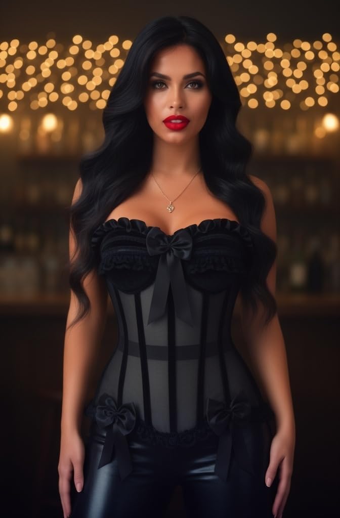 Daisy corsets Women's Daisy Corsets Top Drawer Steel Boned Mesh & Velvet Underwire Bustier Corset