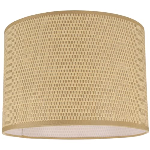 NULYLU Abat-jour Cylindrique en Tissu de Lin Taupe Abat-jour de Rechange pour Lampes de Bureau et Lampadaires Abat-jour Décoratif Rond Compatible Lampes de...