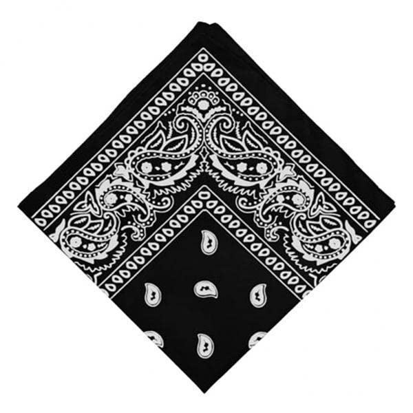 bnf 3xUnisex Cotton Paisley Bandana Cowboy Head Scarf Head Wrap Black-picture-42