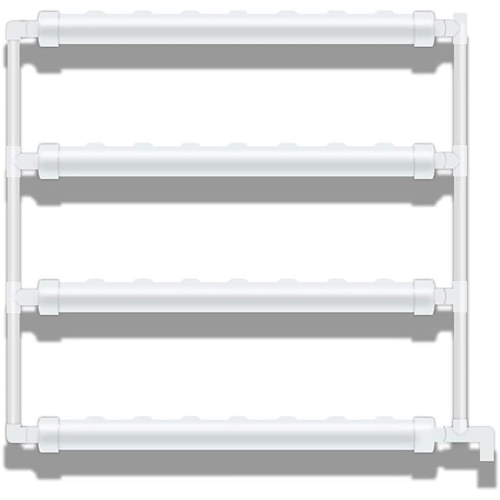 Hydroponic Grow Kit, Wandmontagesystem mit 4 Schichten und 28 Pflanzplätzen, lebensmittelechte Rohre, inklusive Wasserpumpe und Timer für den Anbau von Blattgemüse