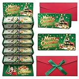 Christmas Money Holders For Cash, Christmas Cash Gift Envelopes 10 Slots, Merry Gifts Card Ideas For Teen Women Men (GREEN)