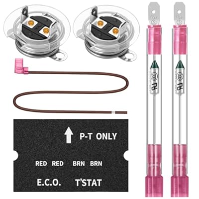 RV Water Heater Thermal Cutoff Kit - ECO Thermostat Assembly - Compatible with Atwood 91447 93866 Models # GCH6-4E GCH6-6E G6A-7E G6A-8E GC6AA-9E GCH10A-2E G610-3E GH610-3E XT Series (2 Pcs)