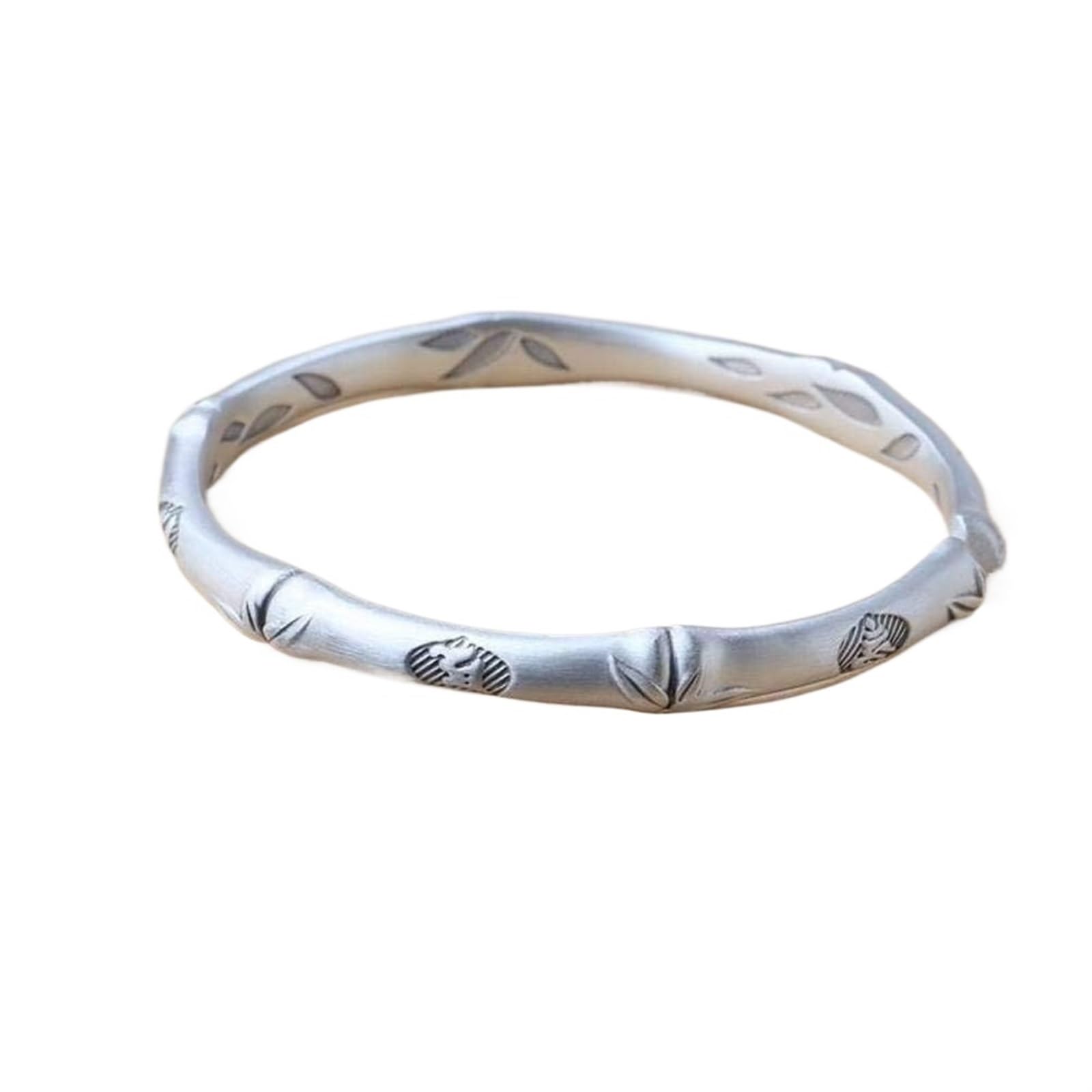Bracciale in argento, bracciale rigido alla moda, bracciale rigido in argento 999 da donna in bambù riportato citazioni buddiste felici Bracciale in argento Nanmo Amitabha I braccialetti possono esser
