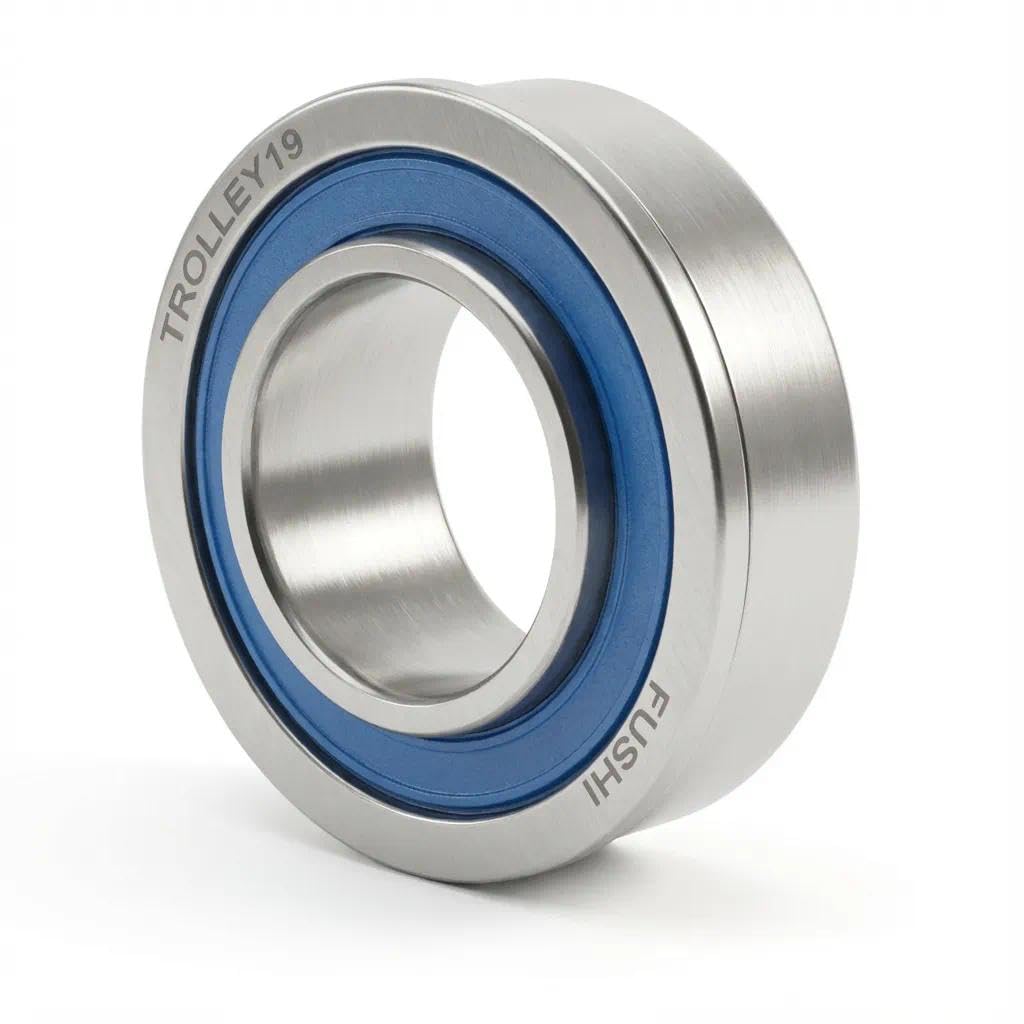 4 Pcs Blue Sealed Flanged Ball Bearings ID 3/4 x OD 1-3/8, Applicable Lawn Mower, Wheelbarrows, Carts & Hand Trucks Wheel Alternative to 532009040, AM118315, AM127304, 10513, 251210 Etc