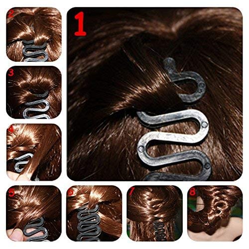 3 Pcs Hair Braiding Tool Roller With Hook Magic Hair Twist Styling Bun Maker DIY Hair Style Accessories Black