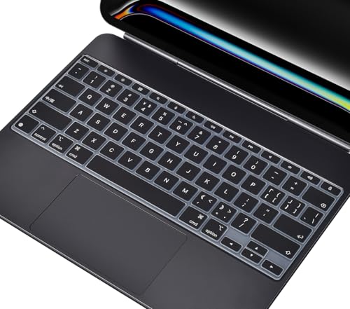 Keyboard Cover for 2024 iPad Pro 13-inch M4 Chip Magic Keyboard A2925 A2926, Apple iPad Pro 13 Magic Keyboard Skin Protector - Black