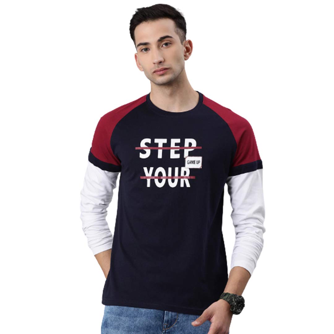 Veirdo Men's Cotton Regular Fit Full Sleeve T-Shirt