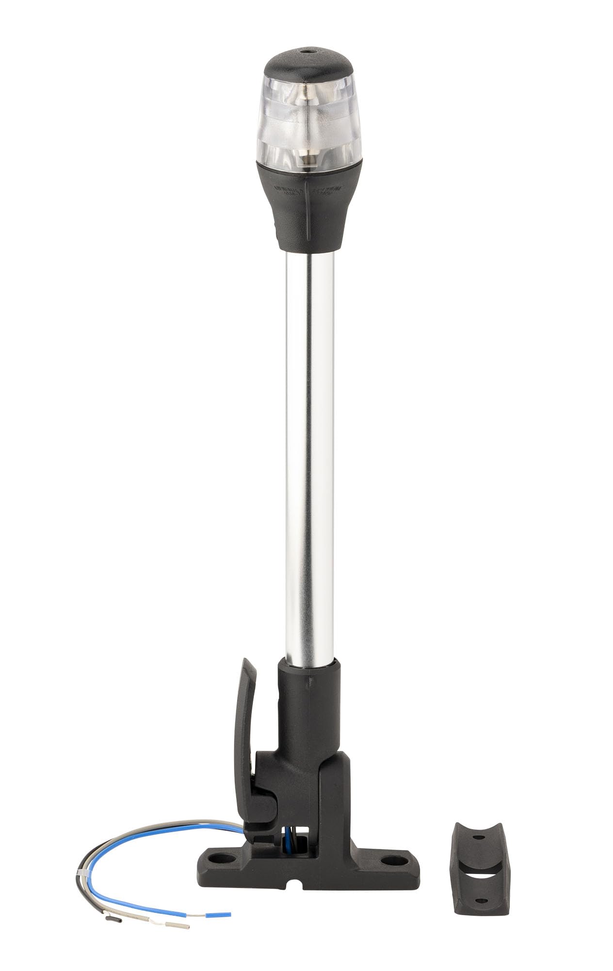 attwood Luce di ancoraggio/testa d'albero a incandescenza pieghevole marina, base orizzontale composita da 30,5 cm, 12 V