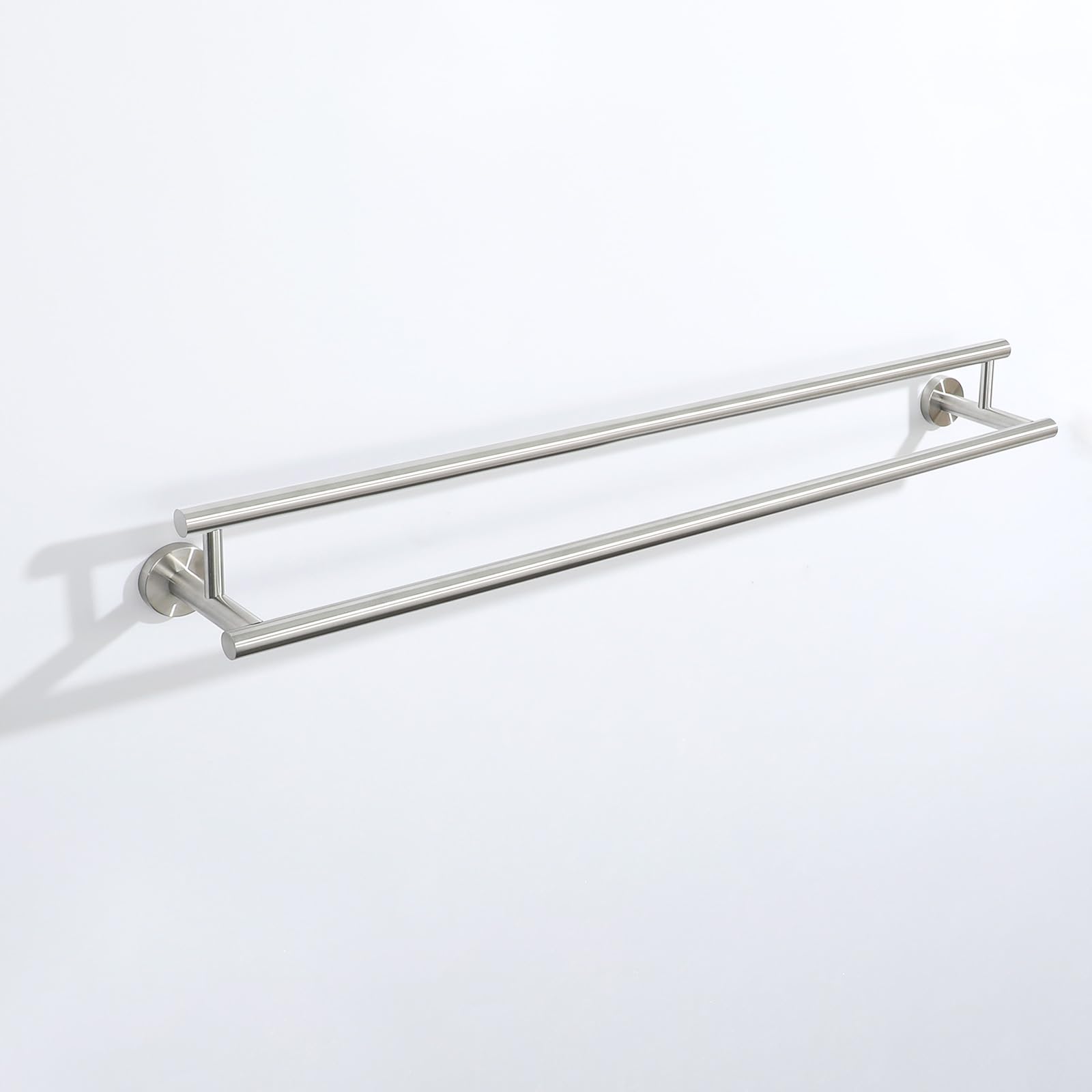 Alise Double Bath Towel Bars Towel Racks for Bathroom Lavatory,Wall Mount Towel Holder SUS304 Stainless Steel Towel Hanger Towel Rail 28 Inch,GYT6902-700-LS Brushed Nickel