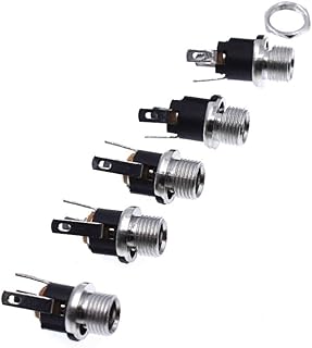 10Pcs 5.5 x 2.1mm DC Power Supply Jack Socket Female Panel Mount 3-Pin Electrical Socket Connector