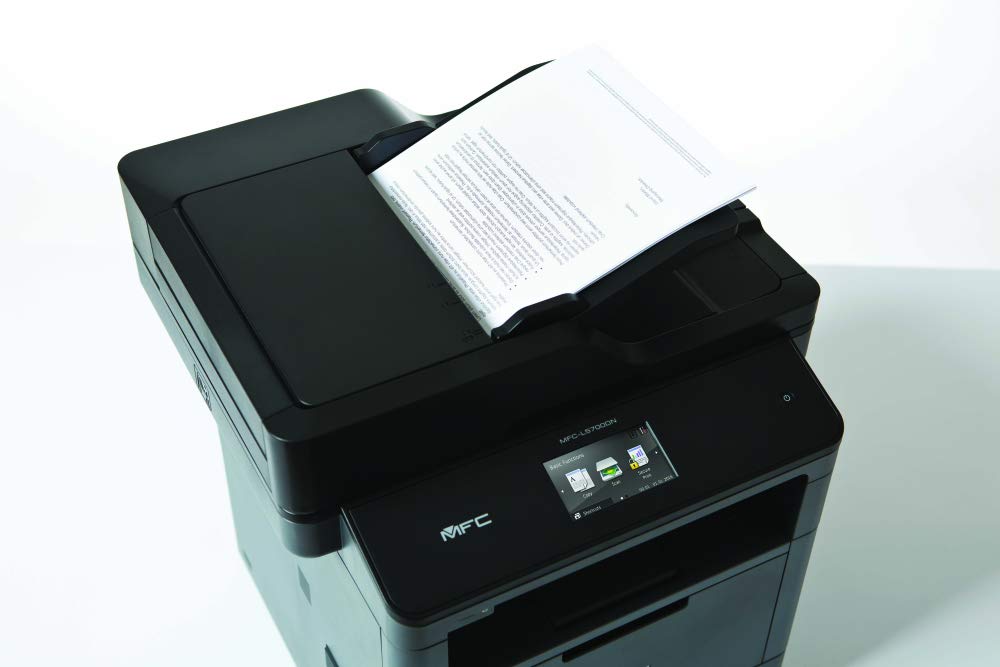 Brother MFCL5700DN Stampante Multifunzione Laser con Fax, Bianco e Nero, Velocità di Stampa 40 ppm, Rete Cablata (no Wi-Fi), Stampa Fronte/Retro Automatica, Display Touchscreen a Colori da 9.3 cm