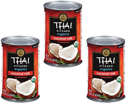 Thai Kitchen Organic Gluten Free Unsweetened Coconut Milk, 13.66 oz (Pack of 3)