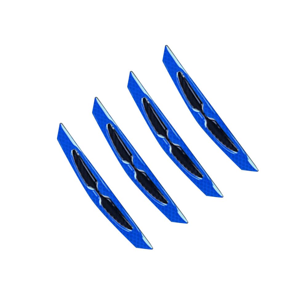 4 Autocollants Anti-collision Pour Portières De Voiture - Réfléchissants, Texture Fibre Carbone - Protection Contre Les Rayures