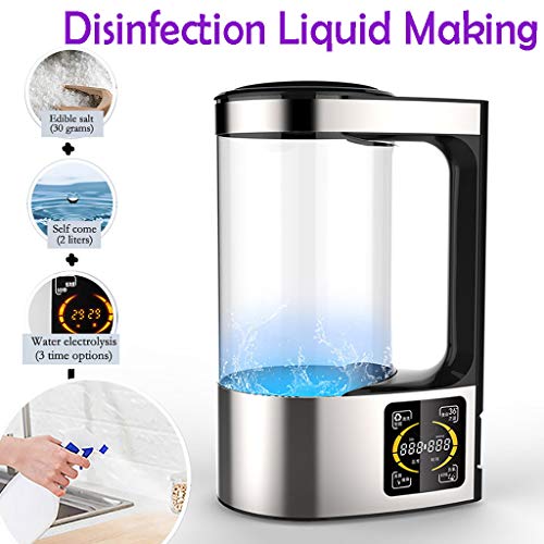 Yeefant 2000ML Portable Disinfection Liquid Making Machine Self-Made Disinfection Physiological Saline Self-Made Machine Cleaning Spray Water Sanitizer for Home Environmental Disinfection