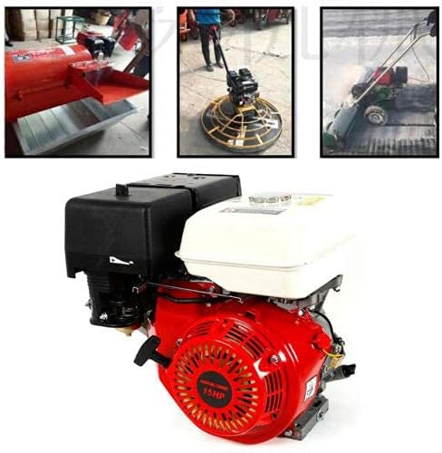 HJMCBZ Motor de gas Motor de 15 HP Motor de potencia de gas de 4 tiempos 420cc Motor horizontal OHV Refrigeración de aire forzada Go Kart Motor DIY Motor 9kw/3600r/min
