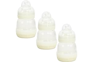 Iconikal Vented Anti-Colic Baby Bottles (3-Pack, Clear)