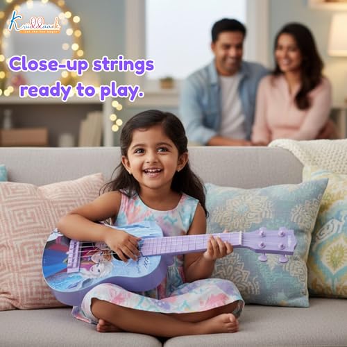 Image of Disney Frozen Guitar for Kids Age 3+ Years, Musical Toy Guitar with Sound, Lightweight Beginner Instrument for Boys & Girls, Pretend Play & Early Music Learning