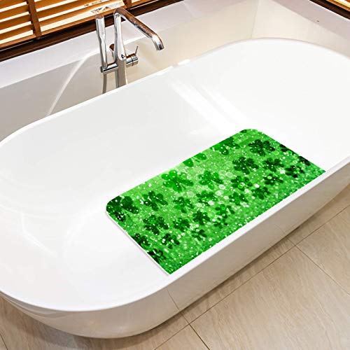 Tapis de salle de bain vert trèfles 37,5x68,5 cm Bennigiry