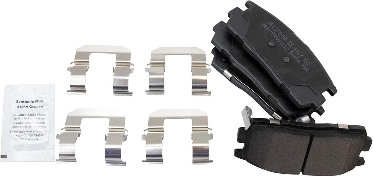 TRQ Rear Brake Pad and Rotor Set Semi Metallic Vented G Coated Rotors Compatible with 2010-2017 Chevrolet Equinox GMC Terrain