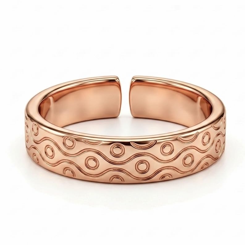 pajori Pure Copper Ring, Adjustable Size, 99.99% Pure Copper, with Certificate of Authenticity-picture-16