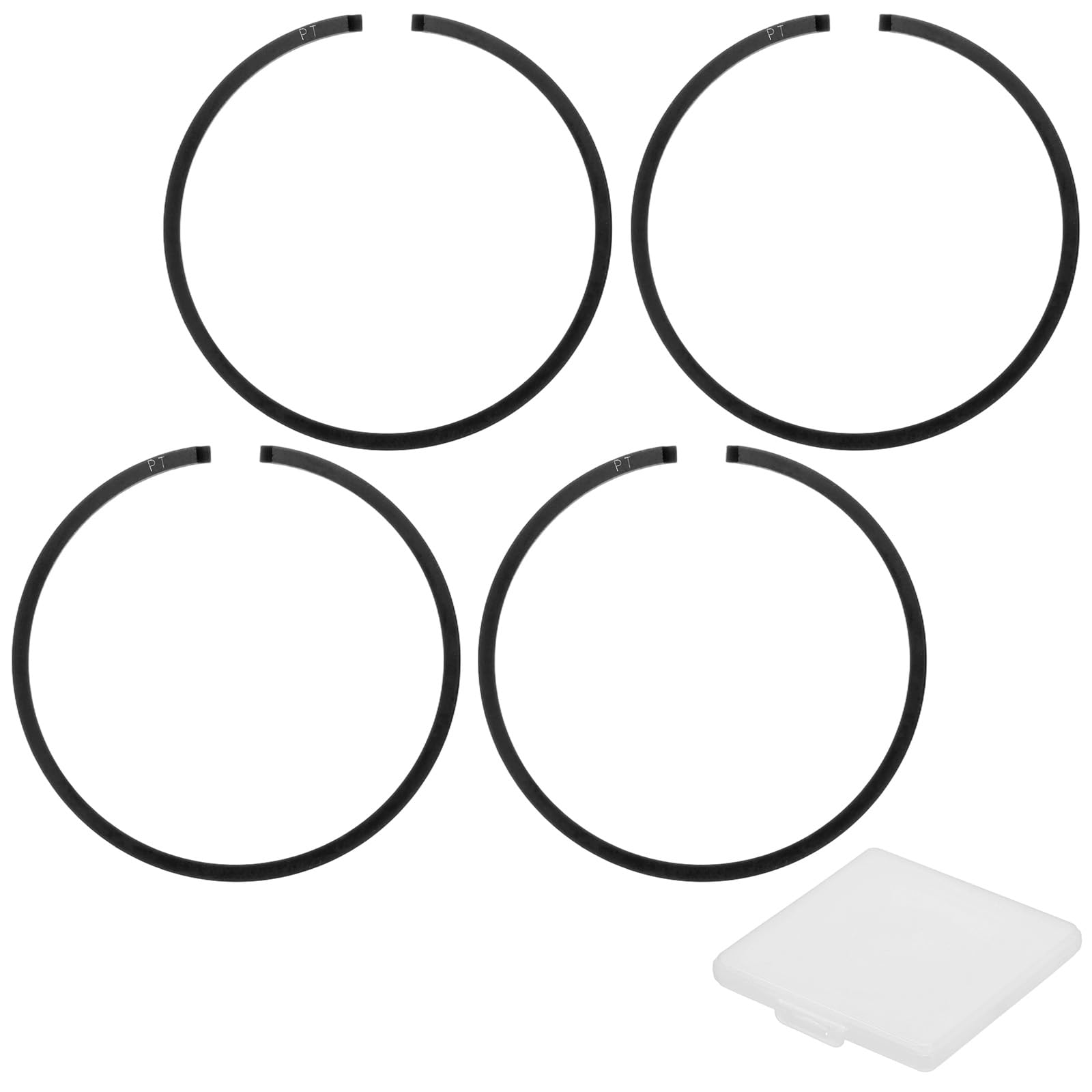 M METERXITY 4-Pack Engine Piston Rings Kit, 42mm x 1.5mm Thick Ductile Iron Piston Ring Set Standard Replacement for Small Engines/Motors/Machinery [Black]
