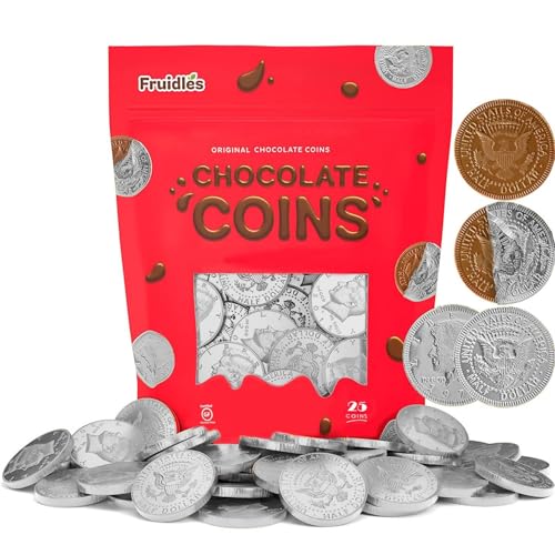 25-Pack Chocolate Coins, Dairy-Free, Dark Chocolate Hanukkah Gelt, Bittersweet Coins Made in Israel...
