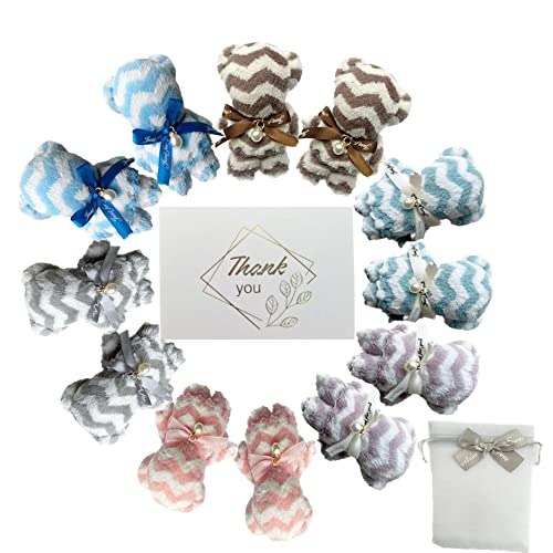 タオル ハンカチ 12個セット プチギフト タオル ギフト くま タオルベア ハンドタオル 可愛いタオルハンカチで作った手造りベアー 退職 ギフト レディースクリスマス 退職 結婚式 誕生日 引っ越し 挨拶 お返し 粗品 退院 クマ ベア タオルベア (6色12枚パール付きセット)