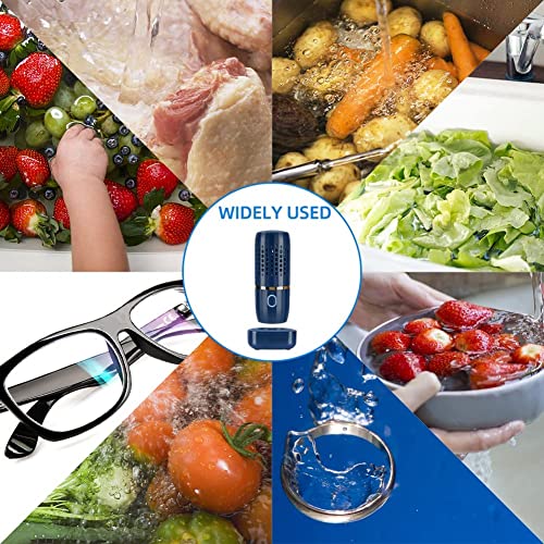 Image of Portable USB Fruit and Vegetable Cleaner,Fruit and Vegetable for Kitchenware,Meat,Dishes,Rice,Kitchen Tools (Blue)