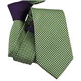 Coachella Ties Solid Color Knot Contrast Polka Dot Necktie Formal Tie 8.5cm (Green)