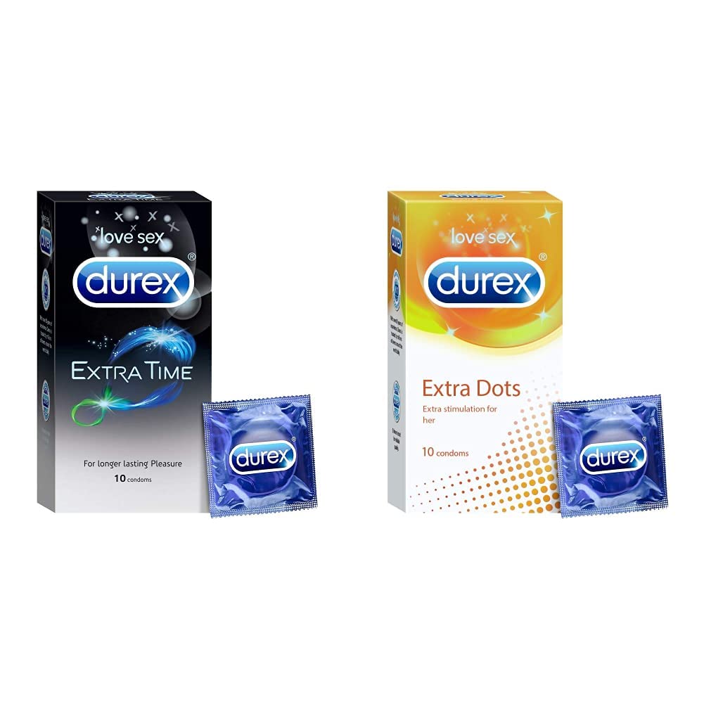 Durex Condoms Combo (Extra Time 10s, Extra Dots 10s)-picture-12