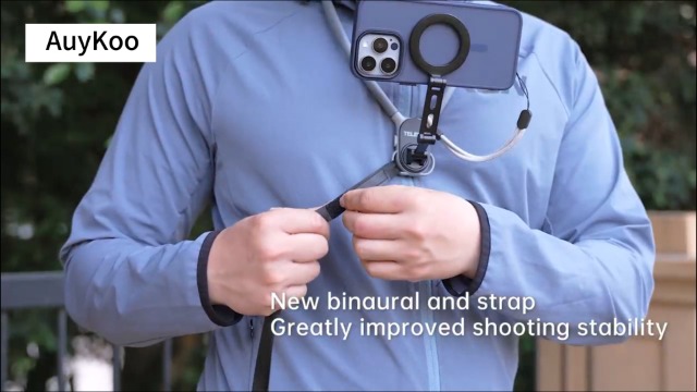 NEEWER Supporto Magnetico da Collo per Action Camera e Telefono, Treppiede da Collo Supporto da Petto Compatibile con GoPro DJI Insta360 iPhone 15 Android, Neck Phone Holder per POV Video Vlog, GP16