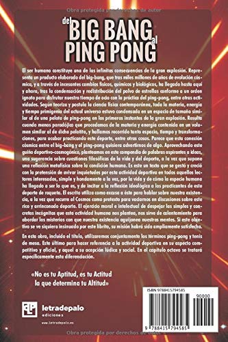 Del big-bang al ping-pong: Un ensayo sobre la psicología del jugador de tenis de mesa y sus aspectos metafísicos (Spanish Edition)