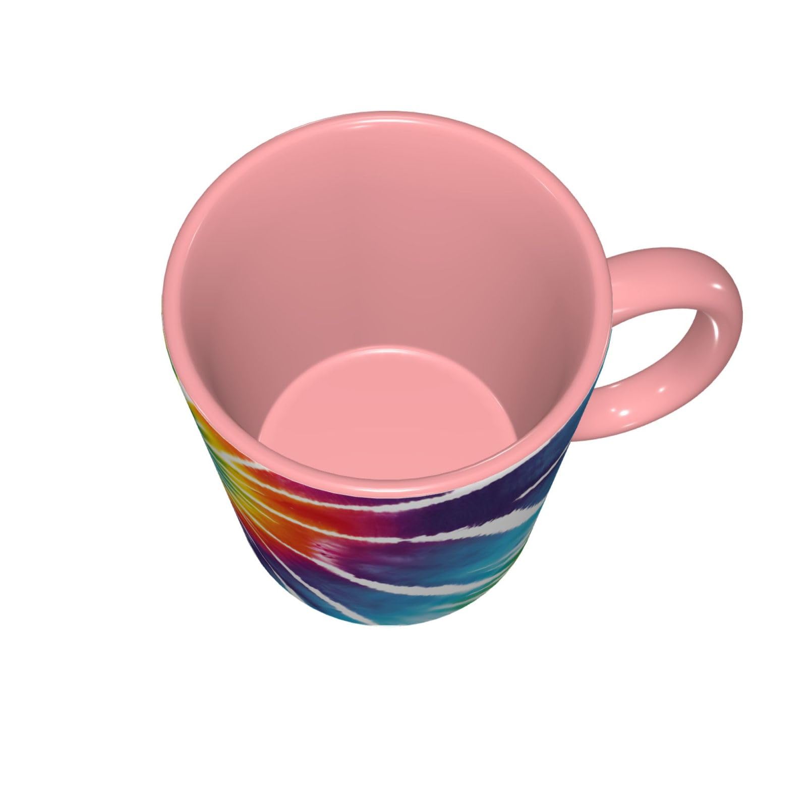 Whatever Retro Rainbow Pattern Ceramic Coffee Mug - 12 Oz, Dishwasher & Microwave Safe, Fun Novelty Gift - View #9