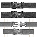 Woyeainy Double Doors Fefrigerator Locks for Kids Child French Door Fridge Locks for Baby Safety Fridge Guard Strap for RV Cabinet (Black) (3 Key, Black)