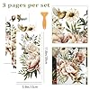 beinkmake 3 Sheets Vintage Flower and Bird Rub on Transfers for Crafts and Furniture 12×6inch Floral Peony Rose Furniture Transfer Stickers for Wood Furniture Cabinet Dressers Home Decor #2