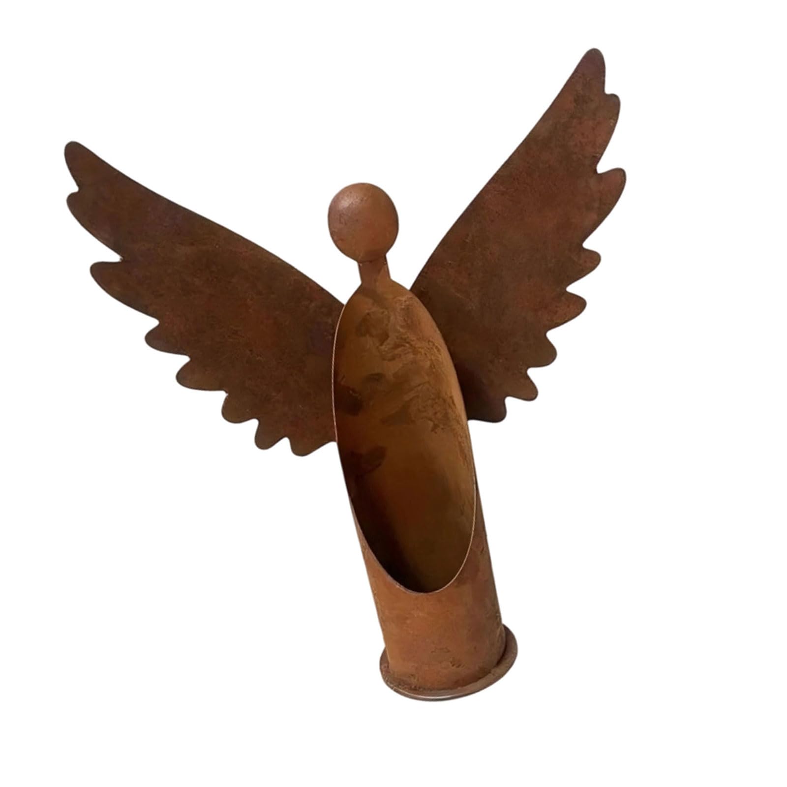 Qusinfc Angell Figurines Tealight Holders Iron Metal Angell Sculpture Rustproof Holders Romantics Garden Decors Gift Tealight