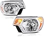 For 2012-2015 Toyota Tacoma Pickup Truck Chrome Housing Headlight Assembly Replacement Pair, Driver and Passenger Side