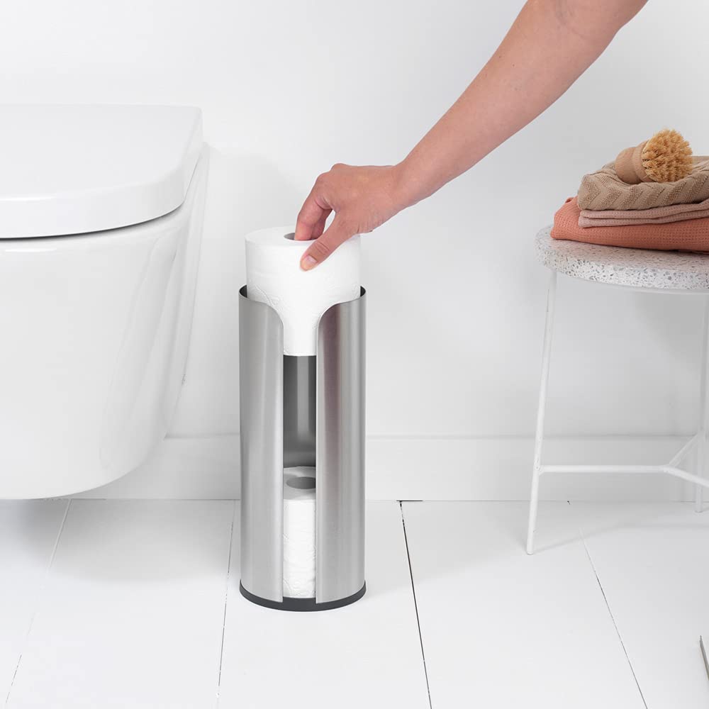 Brabantia 280566 ReNew Collection Distributeur de papier hygiénique, Matt Steel