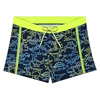 AYESY Badehose Jungen,Dinosaurier Badeshorts Kinder mit Gefüttert Elastischer Bund Schwimmhose Schnelltrocknend Sommer Strand Boardshorts Schwimmshorts für Junge 7-14 Jahre (Marineblau-128)