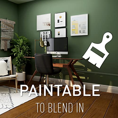 Legrand - Wiremold Cord Cover, White Cord Hider For Wall Mount Tv, 12 Foot (144 Inches) Cord Cover Floor Or Cord Cover Wall To Hide Tv Cords For Wall Mount Tv, Conceals 3 Cords, C210 #TOP3