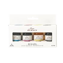 Jacques Herbin 10900T – Coffret de 4 encres Beaux-arts aquarelle – couleurs primaires et le noir – 15ml