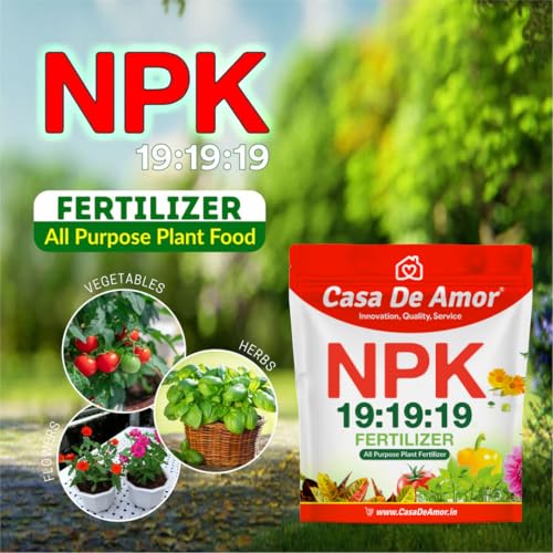 Image of Casa De Amor NPK 19-19-19 Fertilizer | Balanced Water-Soluble Plant Food for Growth, Flowering & Yield Boost | For All Plants | 400 gm