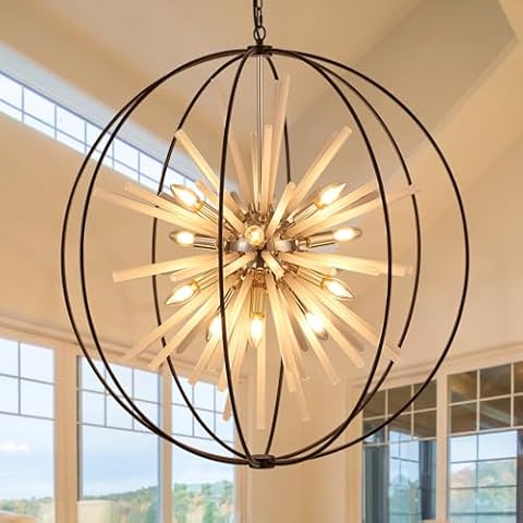 TACDANDM 31.5" Black Gold Chandelier Cover