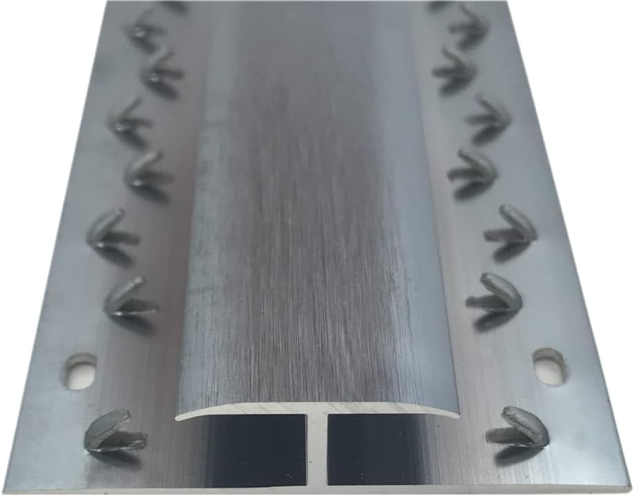 Grandismo® Heavy Duty - Carpet to Carpet - Gripper Trim Threshold Strip - Metal Doorbar - Brushed Grey