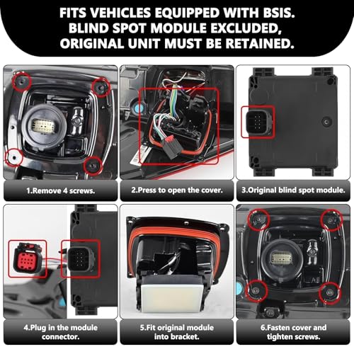 Image of Aosky LED Tail Light Assembly Compatible with 2021-2023 Ford F150 with Blind Spot Rear Taillight Brake Signal Lamp LH (Left Driver Side)