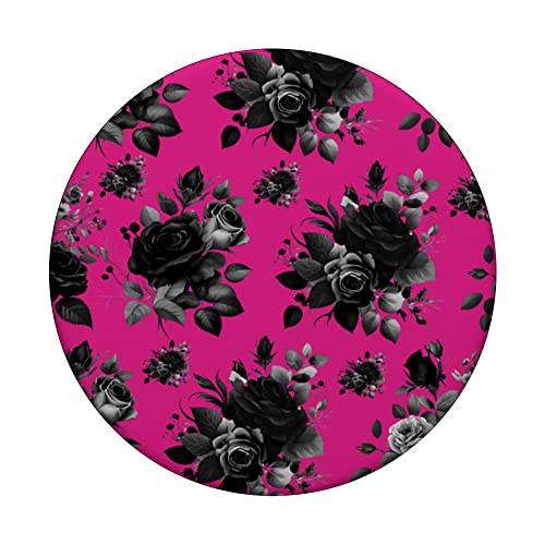 Black Rose Roses Flowers Floral Flower Garden Botanical PopSockets Swappable PopGrip - Image 3