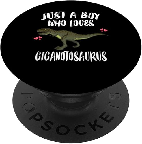 Just A Boy Who Loves Giganotosaurus Dinosaur Lover PopSockets Swappable PopGrip