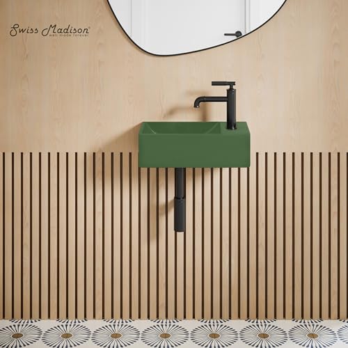 Fregadero rectangular de hormigón Swiss Madison Lisse para sustituir lavabos tradicionales blancos 7