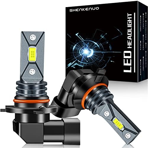 SHENKENUO 9006 LED Fog Light Bulbs, HB4 CSP Chips Conversion Kit DRL Bulbs Replacement For Cars,Trucks，Pack Of 2
